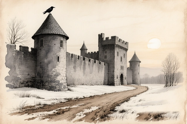 Estudo de estilo: castelo de Corvus