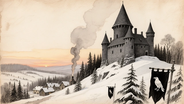 Fundo: inverno em Corvus