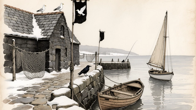 Corvus: porto no inverno