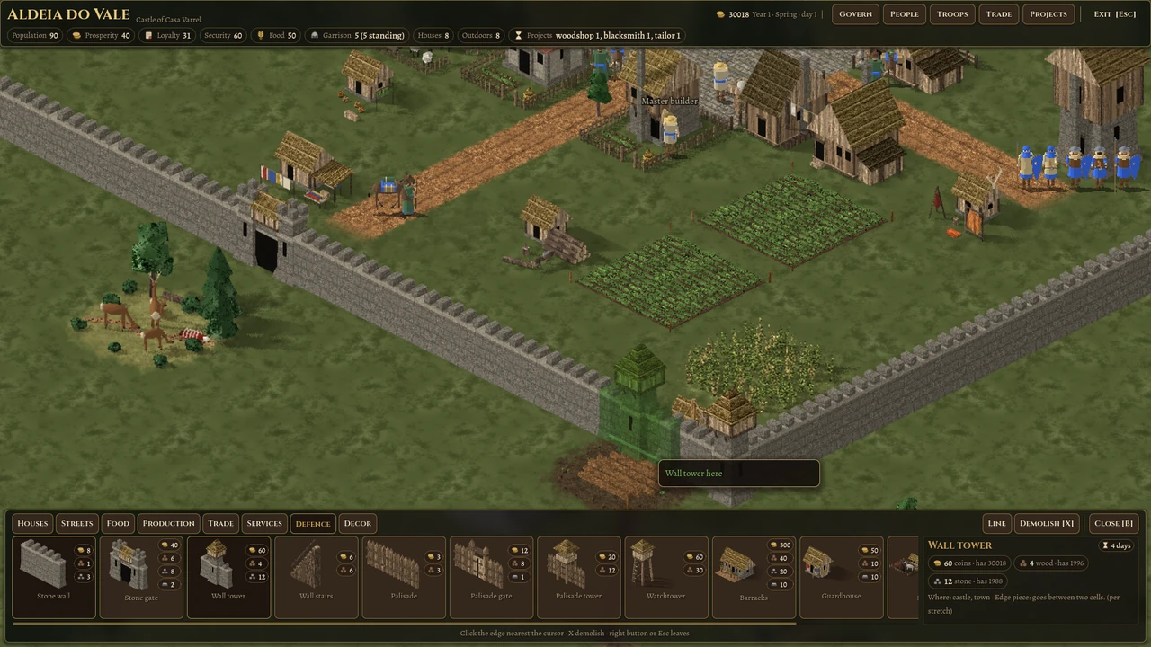 A castle laid out from its plan