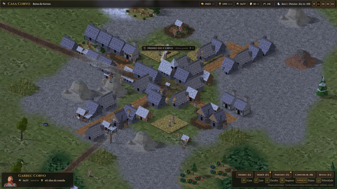 Corvus: o ponto de partida no mapa