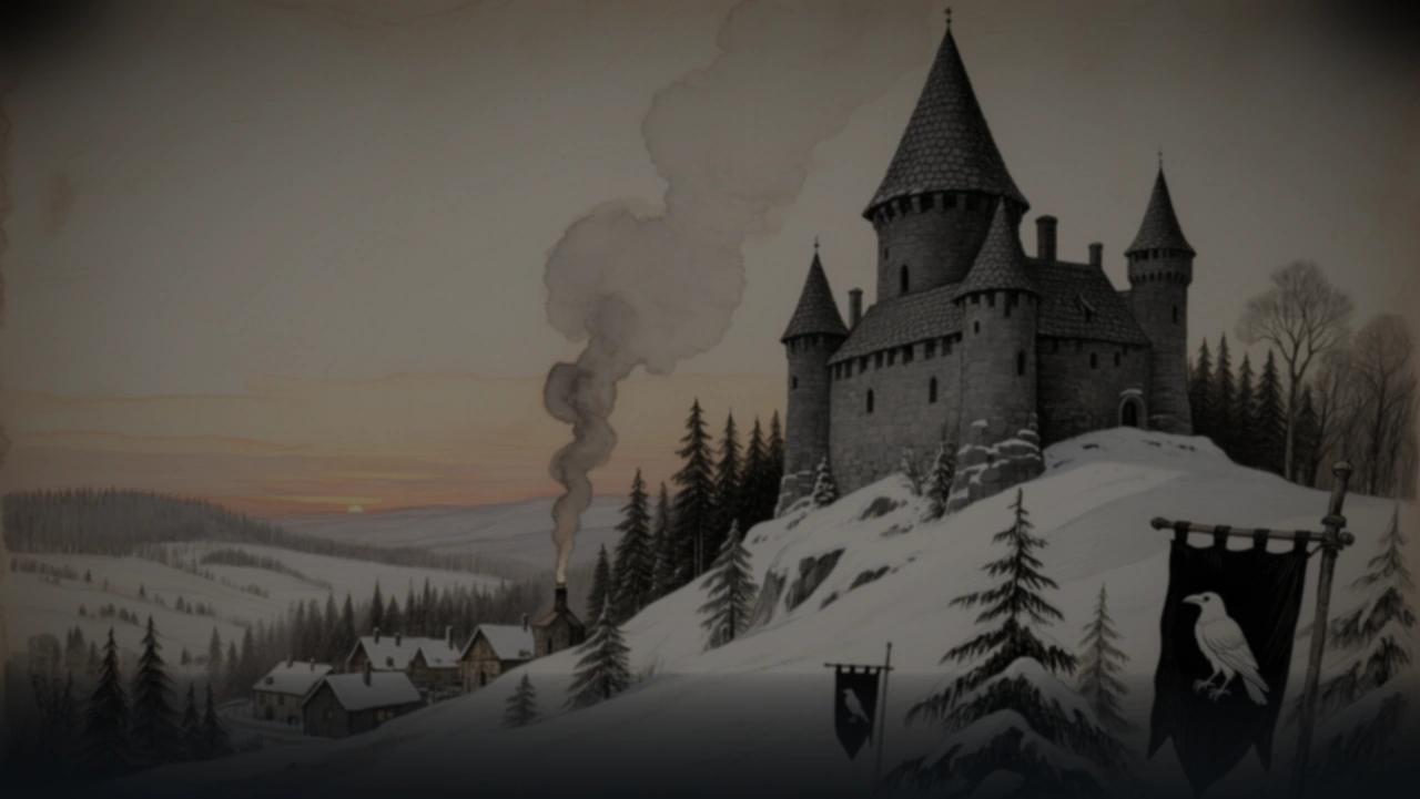 Fundo de página: Corvus, inverno (desenho)